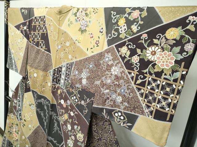 平和屋本店●極上　訪問着　駒刺繍　切嵌吉祥花文　金彩　逸品　CZAA5797s6