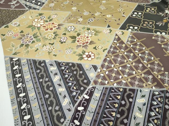平和屋本店●極上　訪問着　駒刺繍　切嵌吉祥花文　金彩　逸品　CZAA5797s6