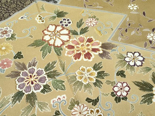 平和屋本店●極上　訪問着　駒刺繍　切嵌吉祥花文　金彩　逸品　CZAA5797s6