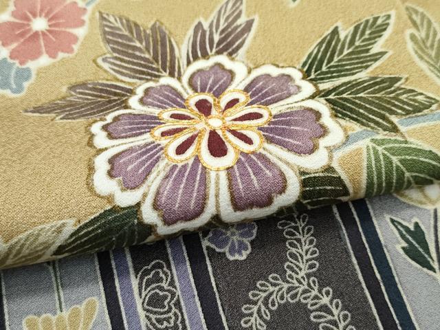 平和屋本店●極上　訪問着　駒刺繍　切嵌吉祥花文　金彩　逸品　CZAA5797s6