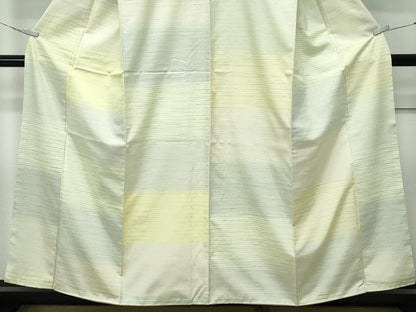 平和屋着物●極上　紅花紬　米沢　横段文　まるやま扱い　逸品　未使用　CZAA5001s6