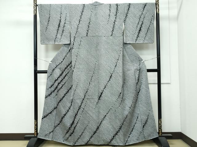 平和屋着物●極上　訪問着　総絞り　斜線文　黒地　逸品　未使用　CZAA5011s6