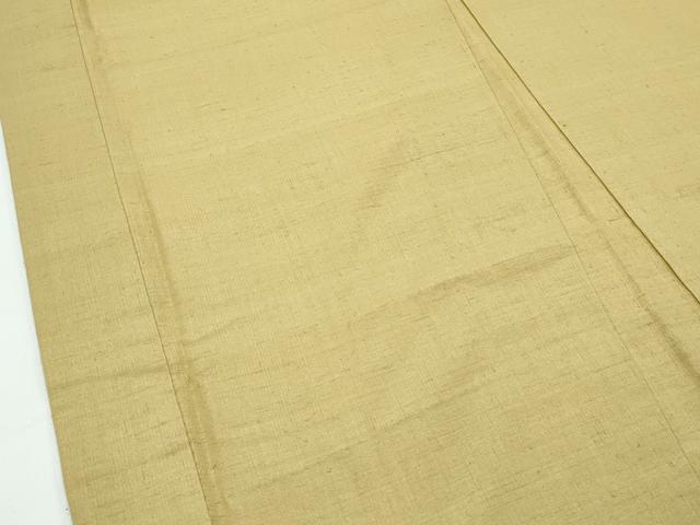 平和屋着物●極上　男性　長羽織　単衣　キングサイズ　結城紬　色無地　桑染色　逸品　CZAA5015s6