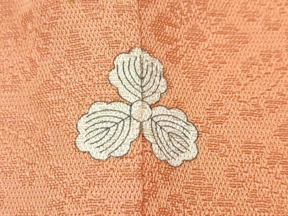 平和屋着物●極上　色無地　駱駝色　七宝花地紋　伊勢丹扱い　逸品　CZAA5037s6