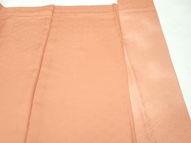 平和屋着物●極上　色無地　駱駝色　七宝花地紋　伊勢丹扱い　逸品　CZAA5037s6