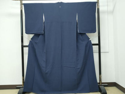平和屋着物●極上　色無地　藍鉄色　逸品　未使用　CZAA5038s6