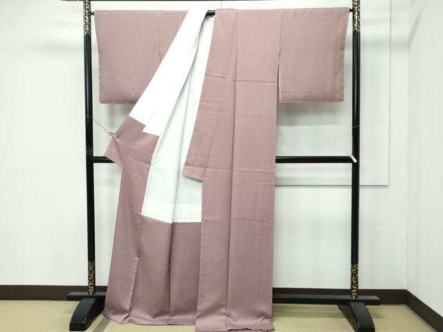 平和屋着物●極上　色無地　銀煤竹色　逸品　未使用　CZAA5039s6