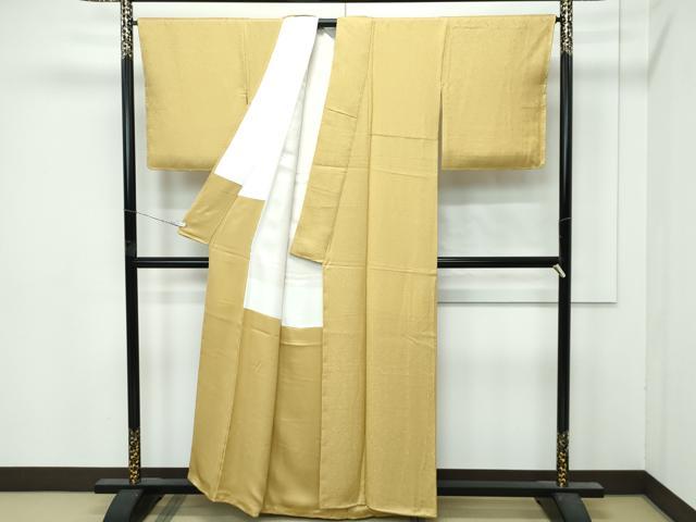 平和屋着物●極上　色無地　桑染色　籬草花地紋　逸品　未使用　CZAA5040s6