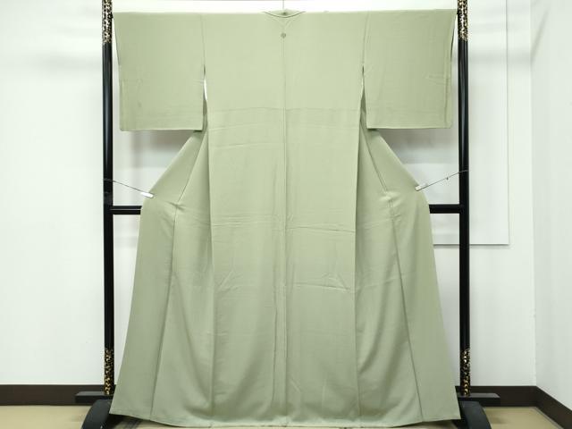 平和屋着物●極上　色無地　柳茶色　逸品　CZAA5041s6