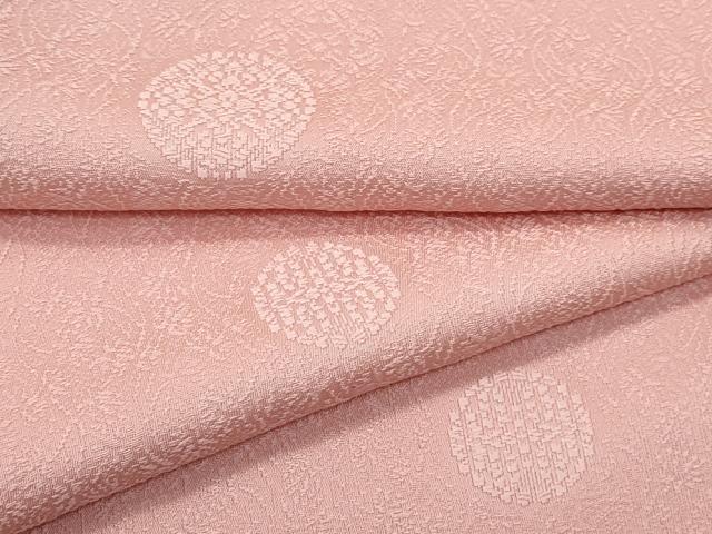 平和屋着物●極上　色無地　赤香色　草花丸地紋　さが美扱い　逸品　CZAA5042s6