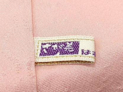 平和屋着物●極上　色無地　赤香色　草花丸地紋　さが美扱い　逸品　CZAA5042s6