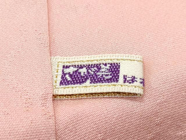 平和屋着物●極上　色無地　赤香色　草花丸地紋　さが美扱い　逸品　CZAA5042s6