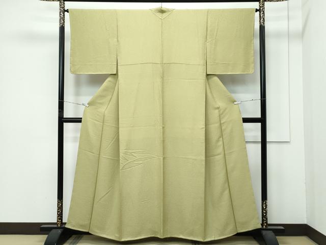 平和屋着物●極上　色無地　根岸色　氷割地紋　逸品　未使用　CZAA5043s6