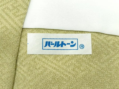 平和屋着物●極上　色無地　根岸色　氷割地紋　逸品　未使用　CZAA5043s6