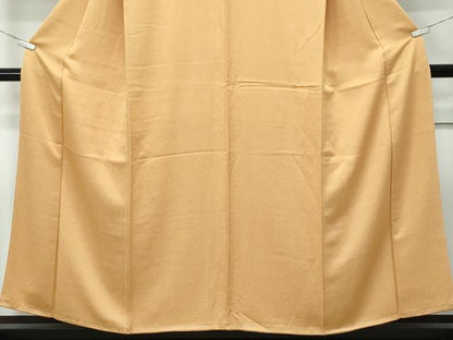 平和屋着物●極上　色無地　アンバー色　逸品　未使用　CZAA5044s6