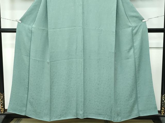 平和屋着物●極上　色無地　青鈍色　花唐草地紋　逸品　CZAA5047s6