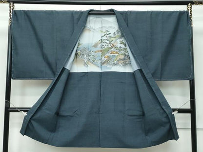 平和屋本店●極上 男性 本塩沢 アンサンブル キングサイズ 110亀甲 武田清三郎 宮田俊夫 宮田織物工場謹製 証紙付き 逸品 未使用CZAA5049s6