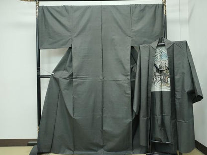 平和屋本店●極上 男性 本場大島紬 アンサンブル キングサイズ 120亀甲 総詰め 逸品 CZAA5050s6