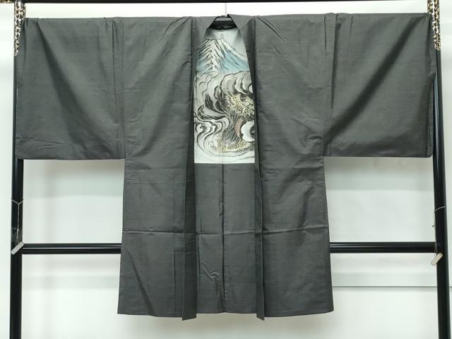 平和屋本店●極上 男性 本場大島紬 アンサンブル キングサイズ 120亀甲 総詰め 逸品 CZAA5050s6