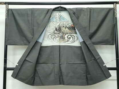 平和屋本店●極上 男性 本場大島紬 アンサンブル キングサイズ 120亀甲 総詰め 逸品 CZAA5050s6