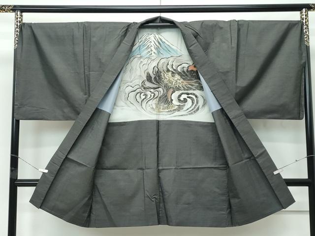 平和屋本店●極上 男性 本場大島紬 アンサンブル キングサイズ 120亀甲 総詰め 逸品 CZAA5050s6