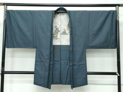 平和屋着物●極上　男性　紬　アンサンブル　160亀甲　逸品　CZAA5051s6