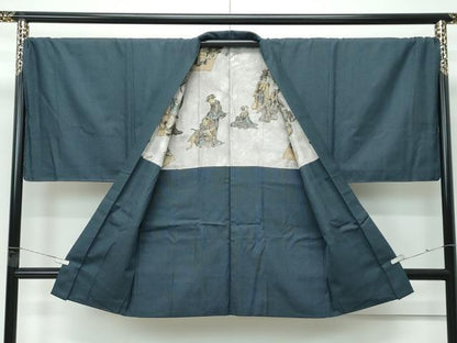 平和屋着物●極上　男性　紬　アンサンブル　160亀甲　逸品　CZAA5051s6