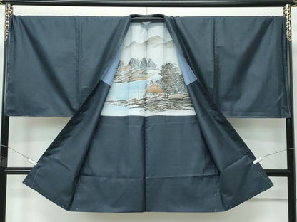 平和屋本店●極上 男性 本場大島紬 アンサンブル 長襦袢セット キングサイズ 100亀甲 総詰め 逸品 未使用 CZAA5053s6