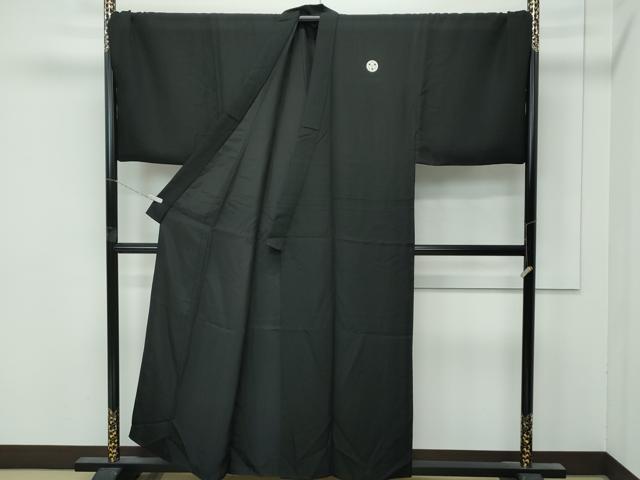 平和屋本店●極上　男性　黒紋付・長羽織・馬乗り袴セット　キングサイズ　逸品　CZAA5054s6
