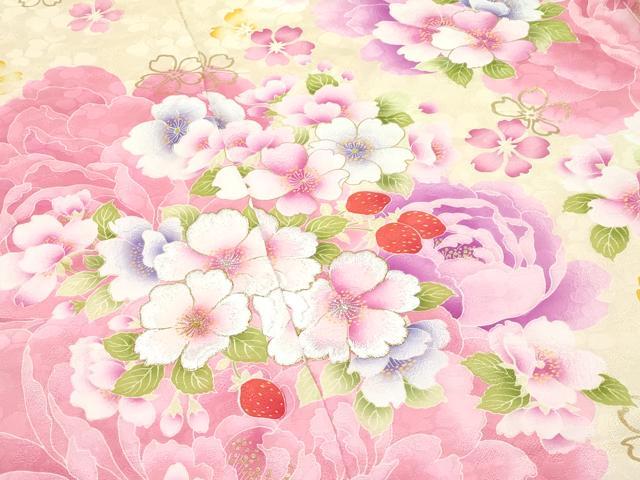 平和屋本店●極上 松田聖子 SEIKOMATSUDA 振袖 仮絵羽 刺繍 草花文 暈し染め 金彩 逸品 未使用 CZAA5055s6