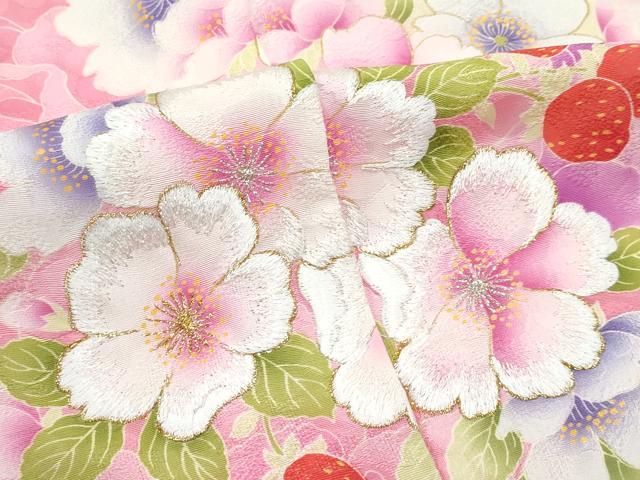 平和屋本店●極上 松田聖子 SEIKOMATSUDA 振袖 仮絵羽 刺繍 草花文 暈し染め 金彩 逸品 未使用 CZAA5055s6