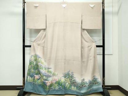 平和屋着物●極上　本加賀友禅作家　東藤岳　色留袖　松　暈し染め　丁子色地　高島屋扱い　逸品　CZAA5057s6