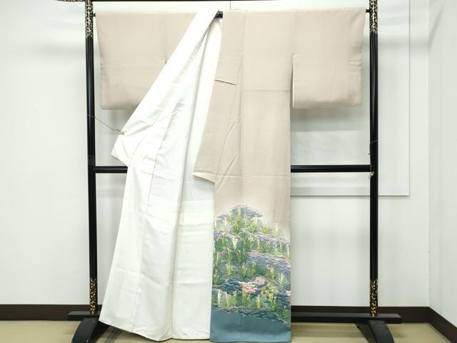 平和屋着物●極上　本加賀友禅作家　東藤岳　色留袖　松　暈し染め　丁子色地　高島屋扱い　逸品　CZAA5057s6