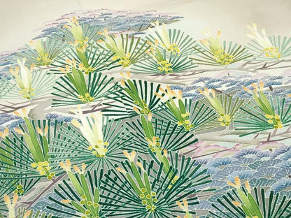 平和屋着物●極上　本加賀友禅作家　東藤岳　色留袖　松　暈し染め　丁子色地　高島屋扱い　逸品　CZAA5057s6