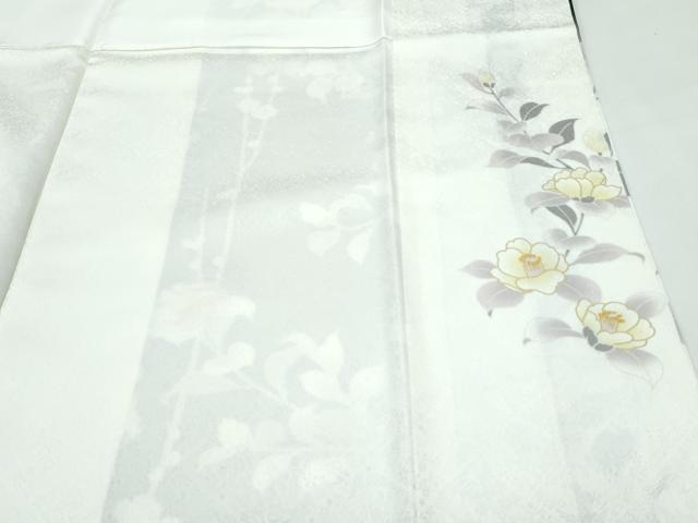 平和屋本店●極上　訪問着　駒刺繍　枝花文　暈し染め　黒地　逸品　未使用　CZAA5065s6