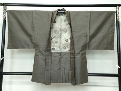 平和屋着物●極上　男性　本場大島紬　アンサンブル　80亀甲　総詰め　逸品　未使用　CZAA5069s6