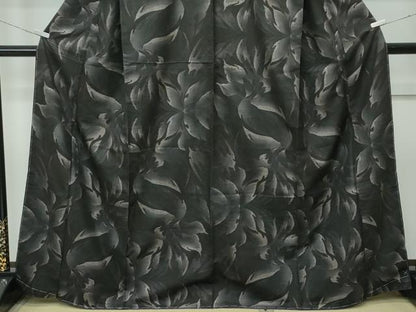平和屋着物●極上　本場大島紬　９マルキ　草花文　逸品　未使用　CZAA5074s6