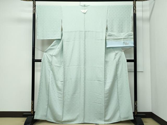 平和屋本店●極上　黄金繭　お召　柳鼠色地　前田家旧蔵　名物裂文様　反端付き　逸品　未使用　CZAA5079s6