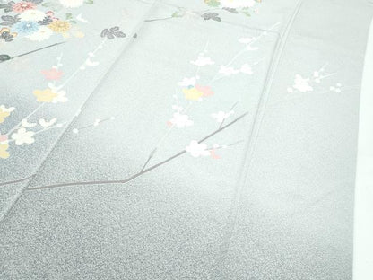 平和屋着物●極上　訪問着　友禅　枝梅菊文　たたき染め　逸品　CZAA5084s6
