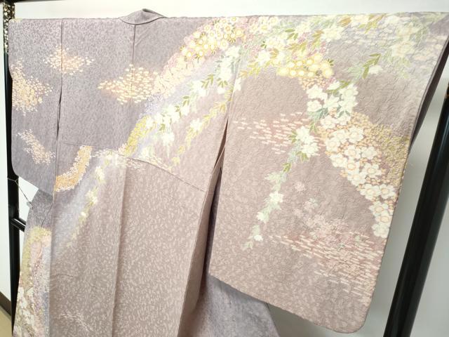 平和屋着物●極上　訪問着　草花霞文　暈し染め　金通し地　逸品　CZAA5085s6
