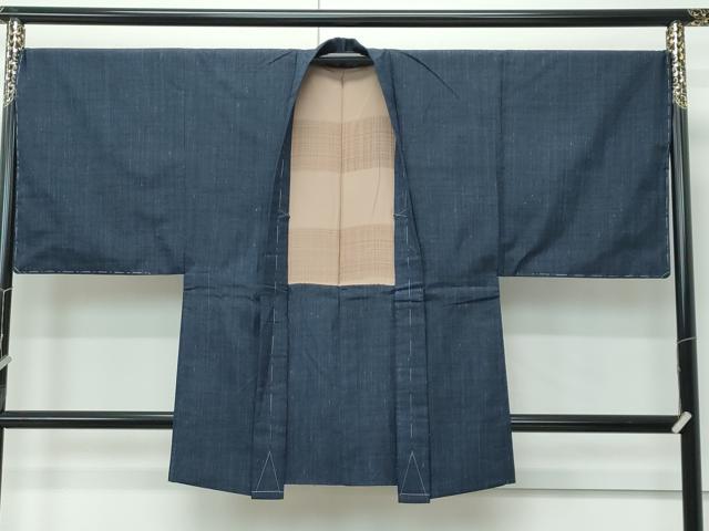 平和屋着物●極上　男性　本場塩沢紬織　アンサンブル・長襦袢セット　縞　南雲織物謹製　反端付き　逸品　未使用　CZAA5087s6