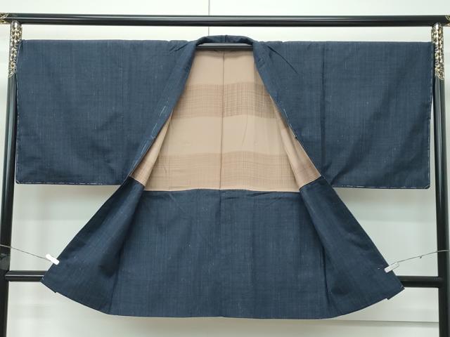 平和屋着物●極上　男性　本場塩沢紬織　アンサンブル・長襦袢セット　縞　南雲織物謹製　反端付き　逸品　未使用　CZAA5087s6
