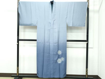 平和屋本店●極上　男性　紬・長羽織・長襦袢セット　着物：灰汁色　羽織：柳煤竹色　キングサイズ　逸品　CZAA5088s6