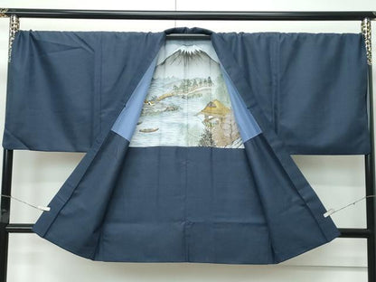 平和屋着物●極上　男性　大島紬　アンサンブル　100亀甲　反端付き　逸品　CZAA5089s6