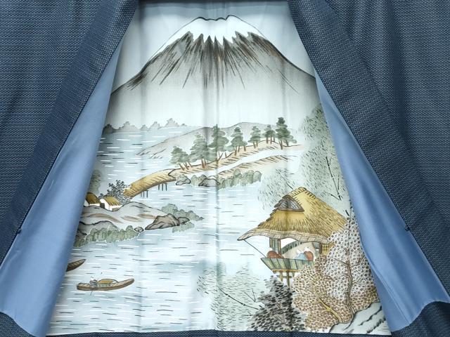 平和屋着物●極上　男性　大島紬　アンサンブル　100亀甲　反端付き　逸品　CZAA5089s6