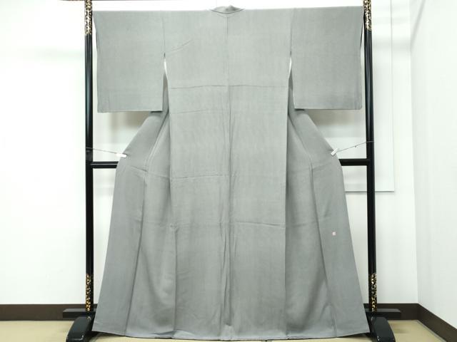 平和屋本店●極上　伝統工芸士　砂川健一　江戸小紋　万筋　黒×灰黄緑色　やまと金ラベル　逸品　CZAA5092s6