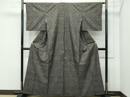 平和屋本店●希少　本場大島紬　龍郷絣　逸品　CZAA5093s6