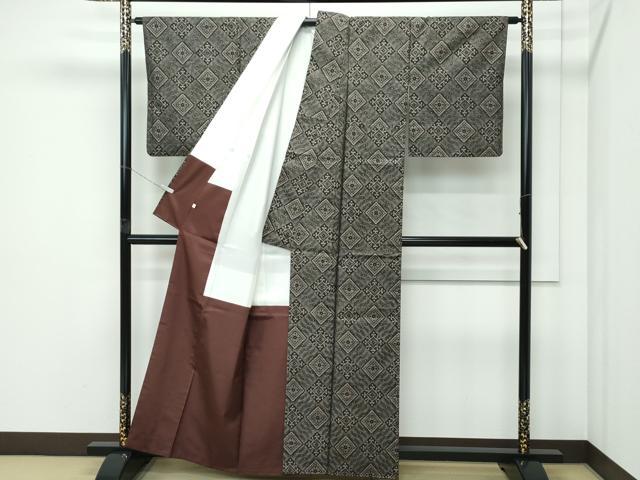 平和屋本店●希少　本場大島紬　龍郷絣　逸品　CZAA5093s6