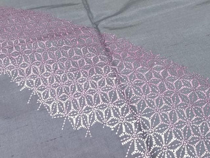 平和屋着物●極上　訪問着　紬地　総刺繍　刺し子　麻の葉文様　さが美扱い　消炭色地　逸品　未使用　CZAA5095s6