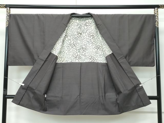 平和屋本店∞極上　男性　銀座もとじ　長羽織　紬地　海松茶色　たとう紙付き　逸品　CZAA5096s6